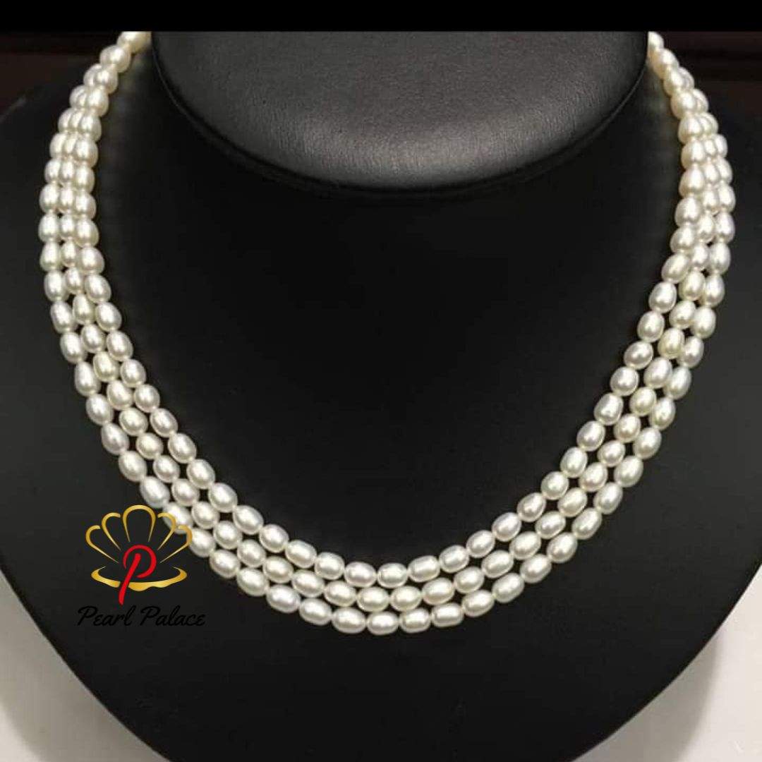 Twilight Tides_ 3 Layer Baroque Pearl Necklace_Twilight Tides_ 3 Layer Baroque Pearl Necklace