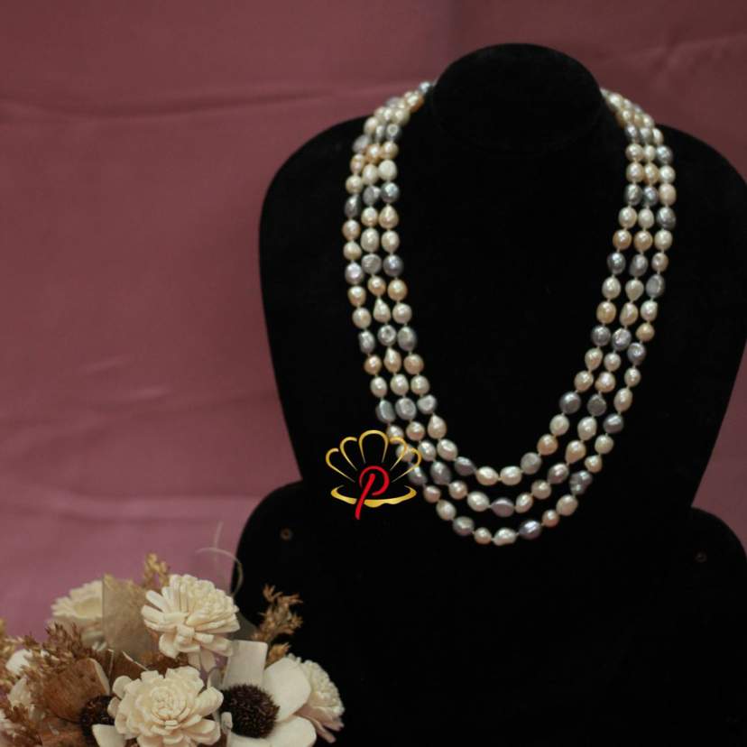 Exclusive Multi-Layer Baroque Pearl Necklace — 2