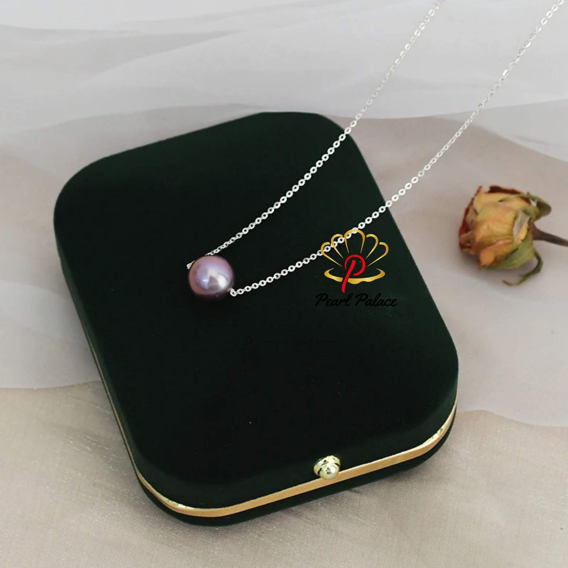Natural Freshwater Pearl Necklace 925 Sterling Silver Jewelry for Girls Women
