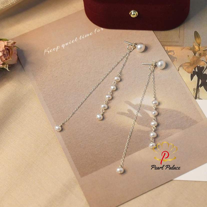 Freshwater Pearl Long Tassel Earrings — 2