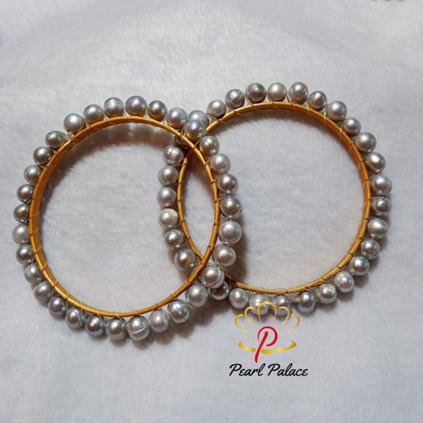 Fresh Water Pearl silver Color Fresh Water Pearl Churi — 2