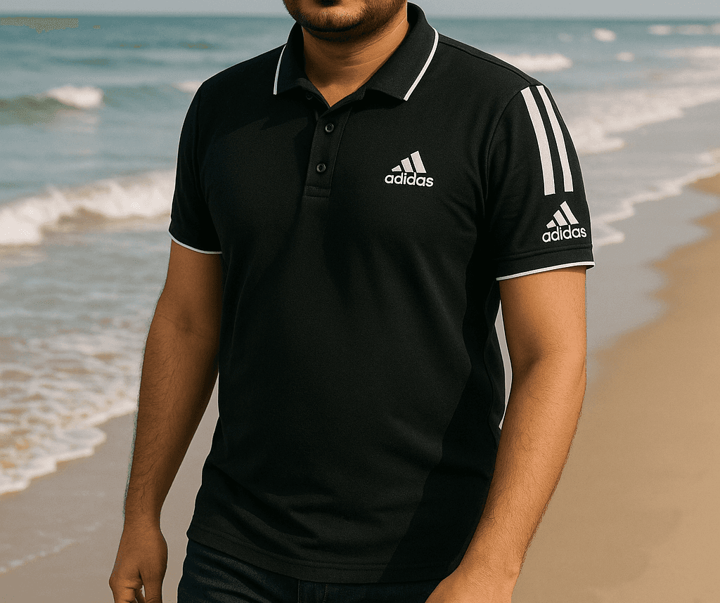 Adidas Polo Shirt for Men - Black